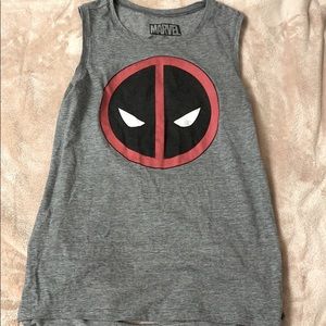Marvel Deadpool Tank Top with distressed back
